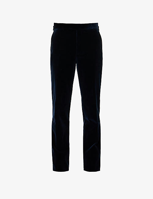 RALPH LAUREN PURPLE LABEL: Gregory slim-fit tapered cotton trousers