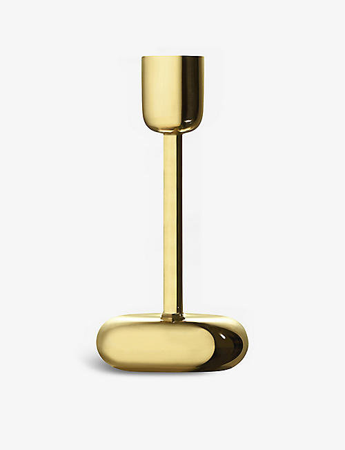 IITTALA: Nappula brass candle holder 18.3cm