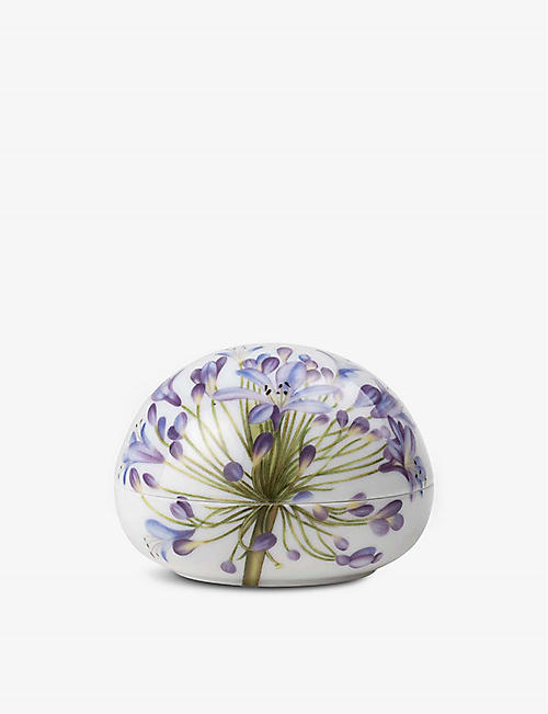 ROYAL COPENHAGEN: Agapanthus Bonbonniere porcelain decorative jar