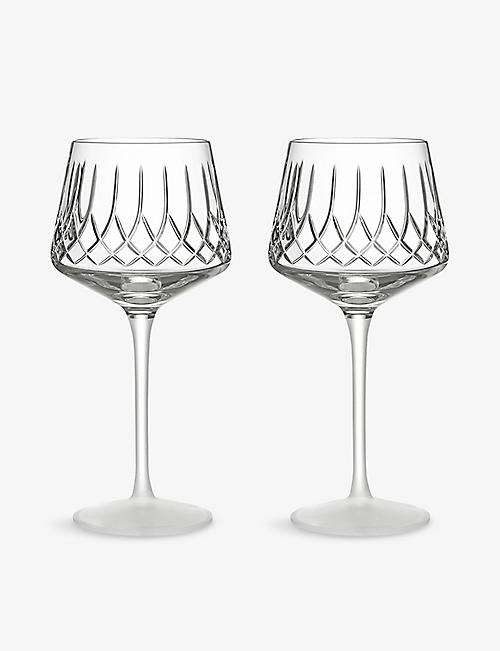 WATERFORD: Lismore Arcus crystal wine glasses set of two