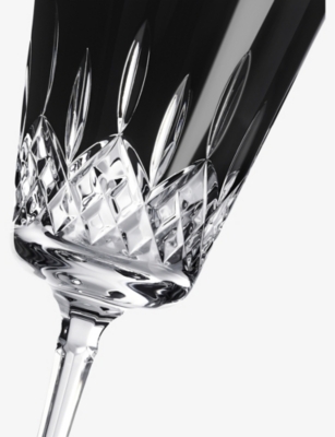WATERFORD: Lismore Black large crystal goblets set of two