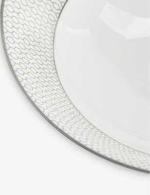 Gio Platinum geometric-pattern bone-china cereal bowl 20cm