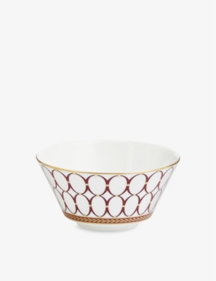WEDGWOOD: Renaissance Red bone china rice bowl 27cm