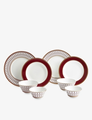 Wedgwood Renaissance Red Bone China Eight-piece Dinner Set