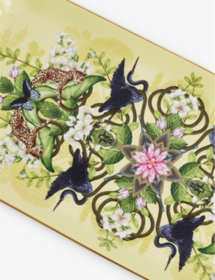 Wedgwood Waterlily Limited-edition China Sandwich Tray 15.8cm X 33.9cm In Multi