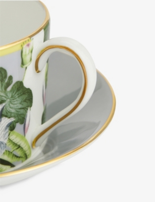 WEDGWOOD: Waterlily fine bone china teacup and saucer