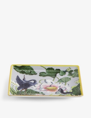 Wedgwood Waterlily Limited-edition China Gift Tray 1.8cm X 14.6cm In Green
