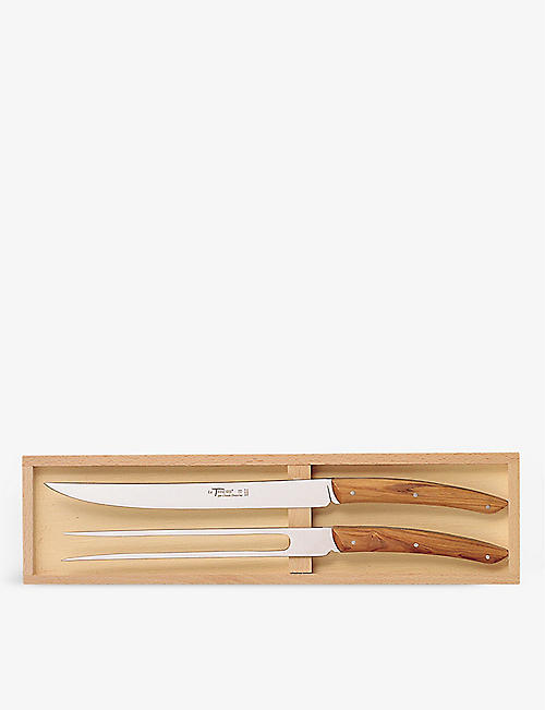 CLAUDE DOZORME: Le Thiers stainless steel carving set