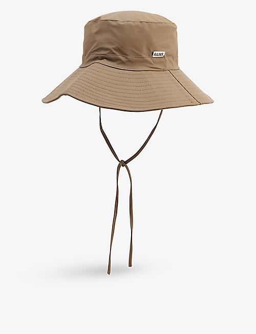 RAINS: Logo-patch shell bucket hat