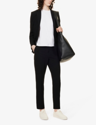 THEORY: Treeca relaxed-fit straight-leg high-rise woven trousers