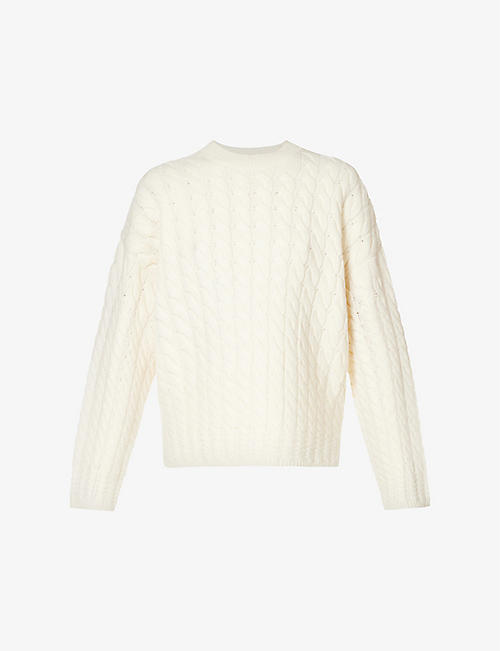 THEORY: Karenia cable knit-texture wool and cashmere-blend jumper