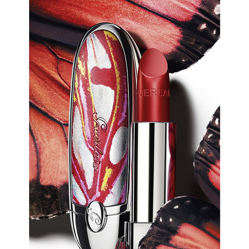 Shop Guerlain Rouge G The Double Mirror Lipstick Case In Scarlet Red