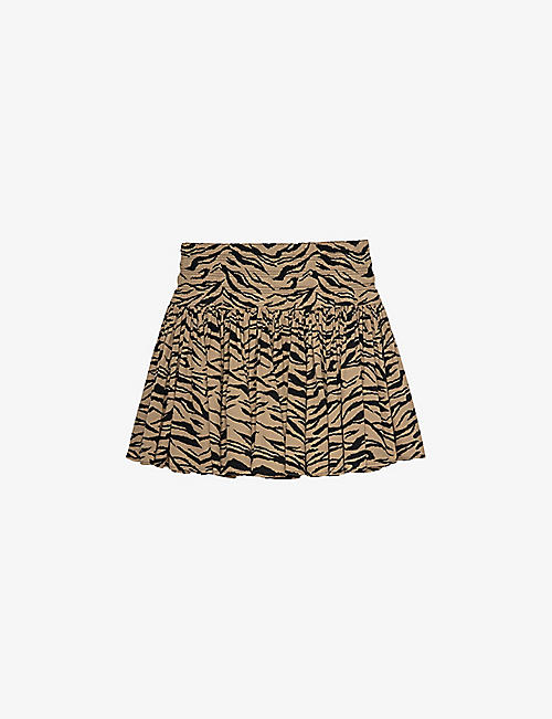 ZADIG&VOLTAIRE: Jocky tiger-print stretch mini skirt