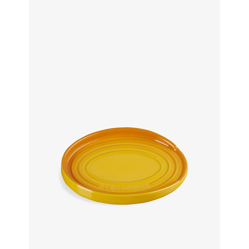 Le Creuset Nectar Oval Stoneware Spoon Rest In Yellow