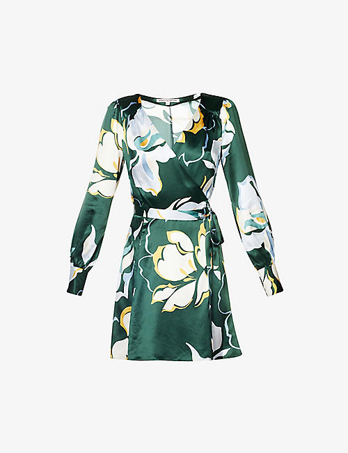 REFORMATION: Christley floral-print silk mini dress