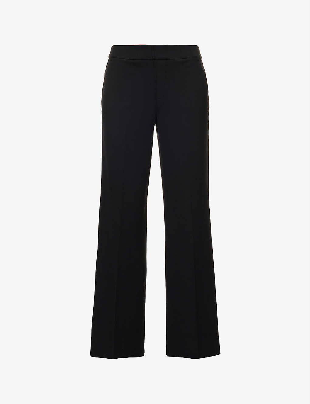 Spanx Womens Classic Black The Perfect Pant Mid-rise Wide-leg Rayon-blend Trousers