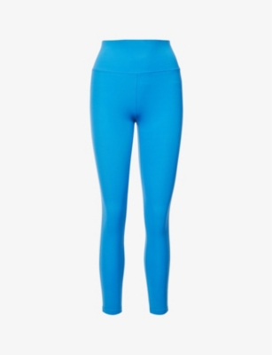 Splits59 Amber Airweight Contrast-seam High-rise Stretch-woven Leggings In Sapphire/white