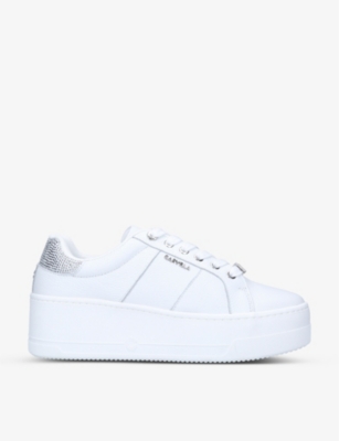 CARVELA: Connect platform-sole leather trainers