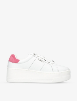 CARVELA: Connected leather flatform trainers