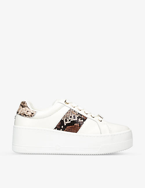 CARVELA: Connected leather flatform trainers