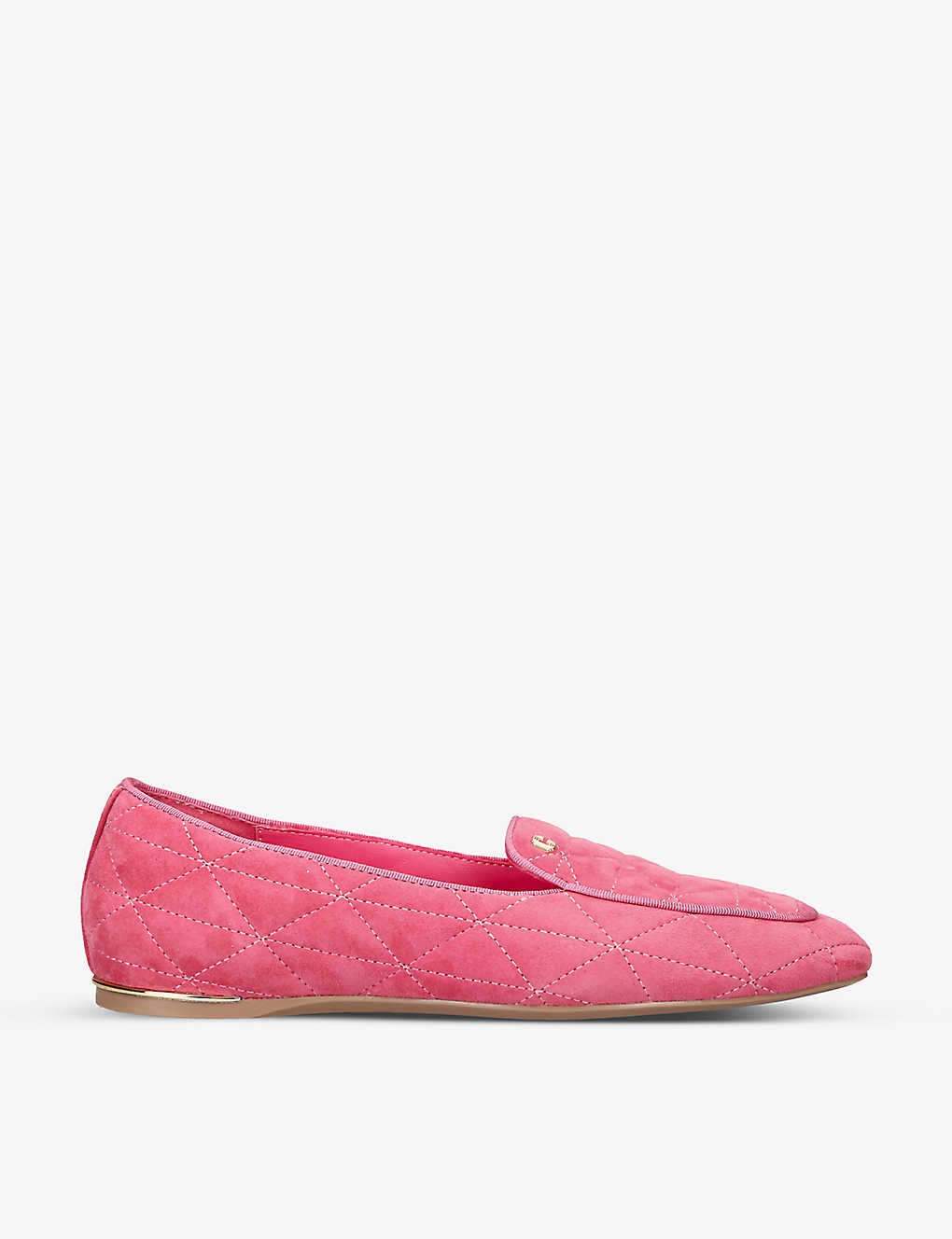 Carvela Womens Pink Loyal Quilted Leather Loafers