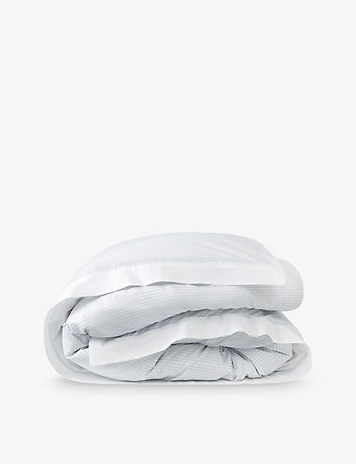 THE WHITE COMPANY: Hatton stripe-print cotton-percale super-king Oxford pillowcase 50cm x 90cm