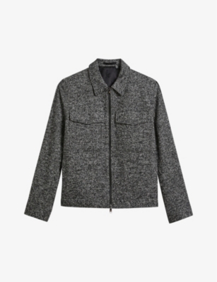 TED BAKER: Pabay wool-blend overshirt