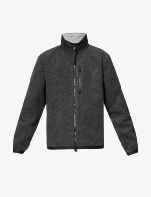 Canada Goose Mens Iron Grey Kelowna Brand-patch Recycled Wool-blend Fleece Jacket