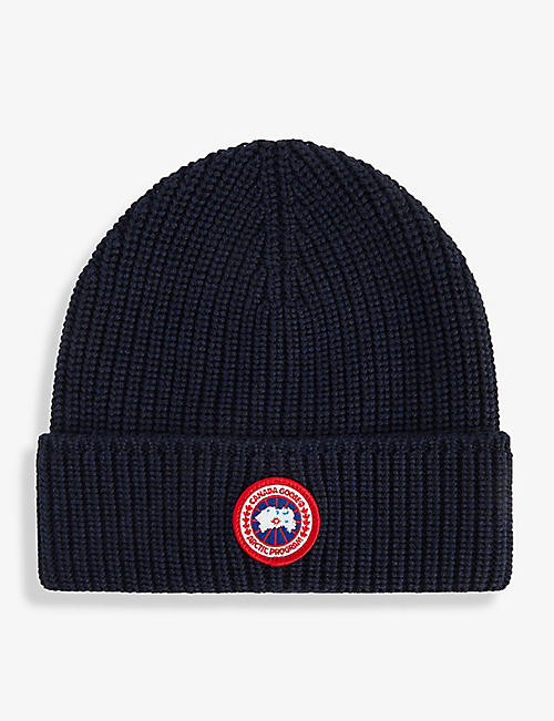 CANADA GOOSE: Arctic Disc ribbed wool beanie hat