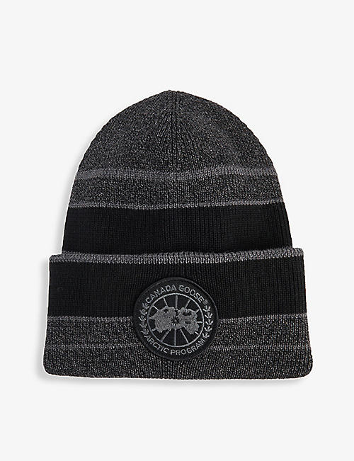 CANADA GOOSE: Heritage logo-patch wool beanie