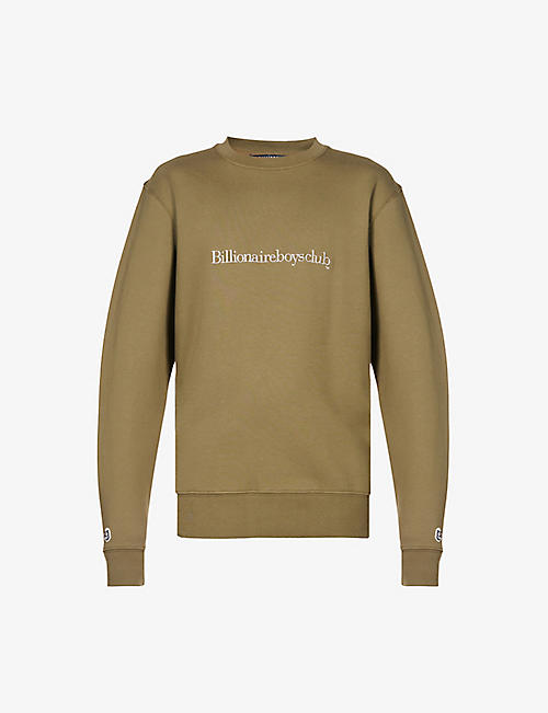 BILLIONAIRE BOYS CLUB: Logo-embroidered relaxed-fit cotton-jersey sweatshirt