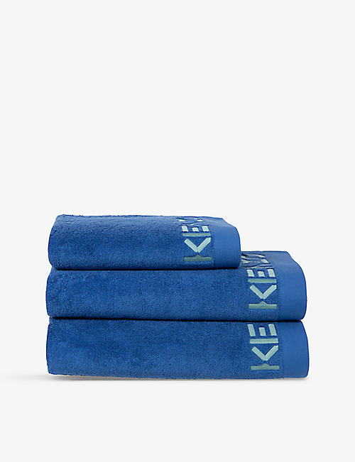 KENZO: Iconic logo-embroidered cotton towel