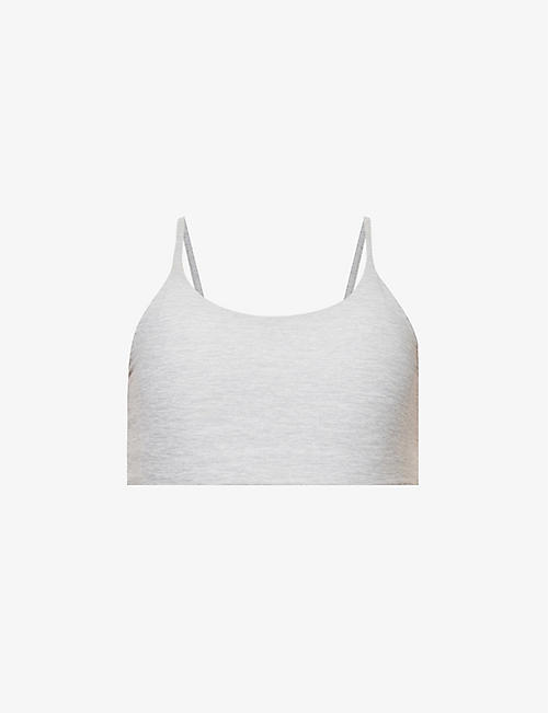 ADANOLA: Tank scoop-neck stretch-woven sports bra