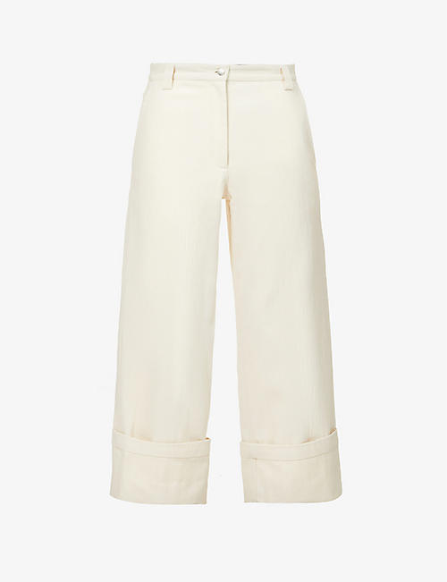 MONCLER GENIUS: Straight-leg mid-rise cotton trousers