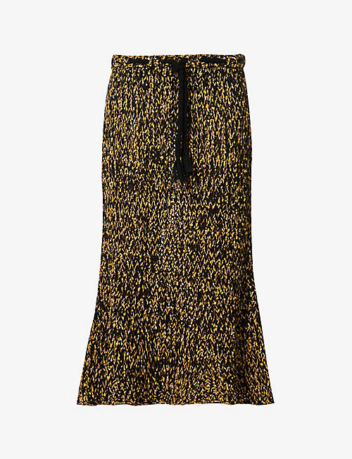 MONCLER GENIUS: 1952 A-line wool-blend midi skirt