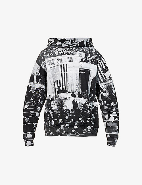 MSFTSREP: Federal Address graphic-print cotton-jersey hoody