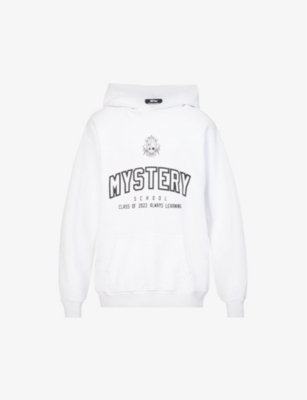 Mystery School graphic-print oversized-fit cotton-jersey hoody