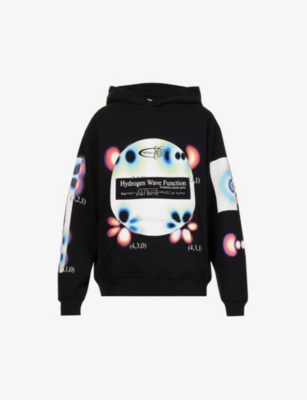 Hydrogen Wave graphic-print cotton-jersey hoody