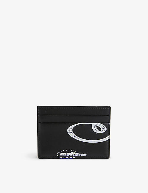 MSFTSREP: Wave graphic-print faux-leather cardholder