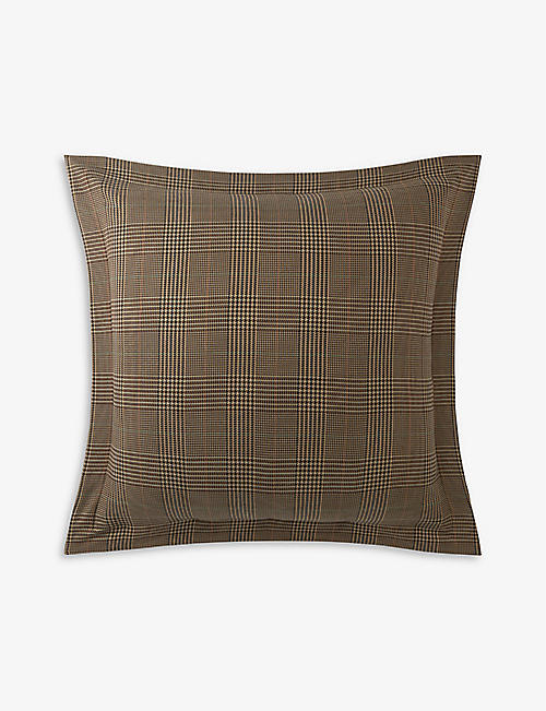 RALPH LAUREN HOME：Bretford 格纹棉质牛津方形枕套 65 厘米 x 65 厘米