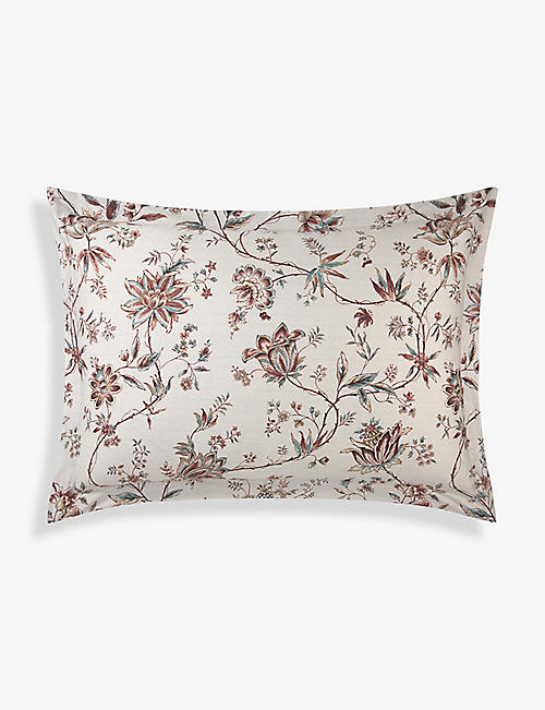 RALPH LAUREN HOME: Keilie floral-print organic-cotton sateen standard Oxford pillowcase 50cm x 75cm