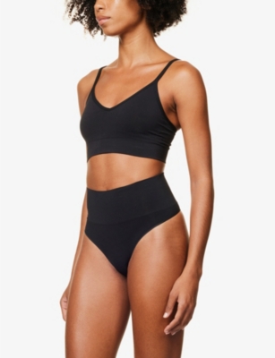 SPANX black EcoCare high waist thong set