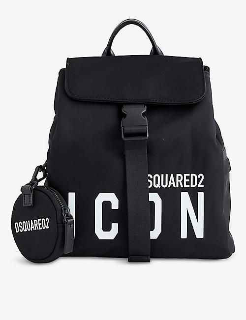 DSQUARED2: Icon logo-print nylon backpack