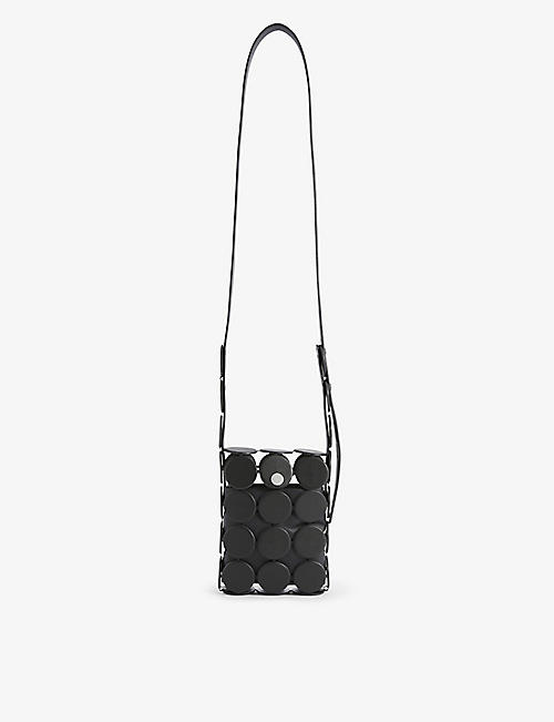 ISSEY MIYAKE: Maize cut-out faux-leather shoulder bag