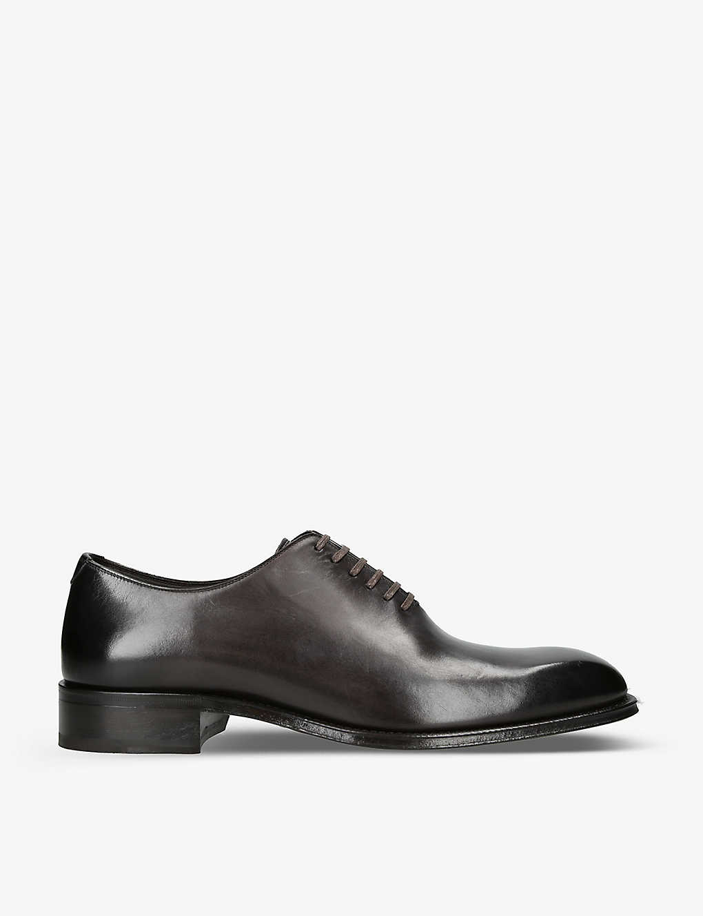 Tom Ford Mens Dark Brown Claydon Lace-up Leather Shoes