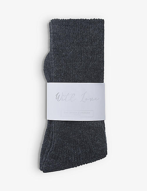 THE WHITE COMPANY: Ribbed-boot woven socks