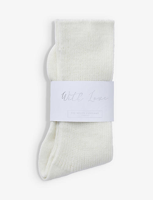 THE WHITE COMPANY: Ribbed-boot woven socks