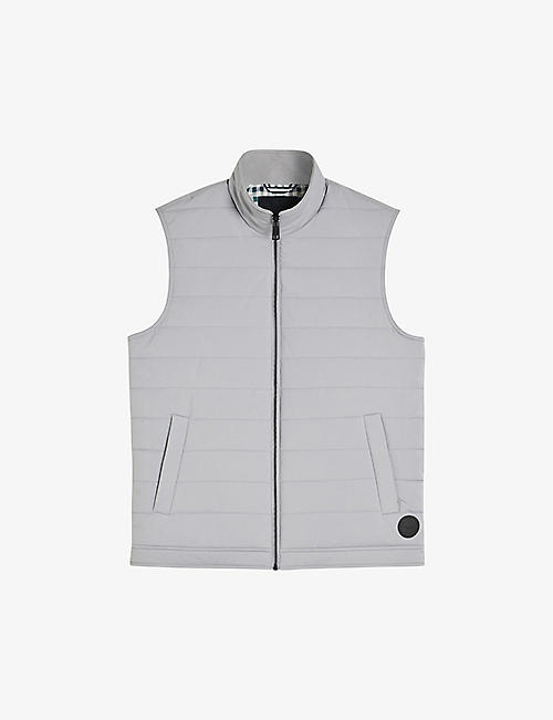 TED BAKER: Oveta quilted high-neck shell gilet