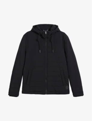 TED BAKER: Ovarn quilted hooded stretch-shell jacket