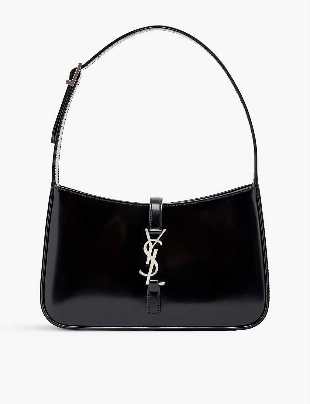 Shop Saint Laurent Womens Noir Le 5 À 7 Monogram Leather Hobo Bag In Black